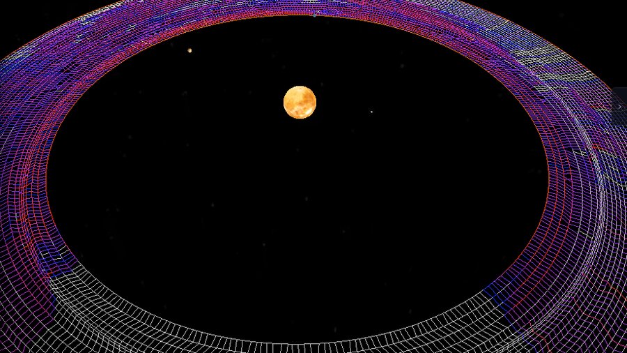 The relay-ring mesh in the simulator